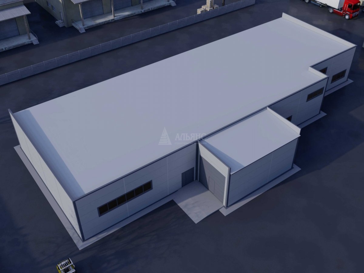 3D визуализация Склад из сэндвич панелей - фото 5