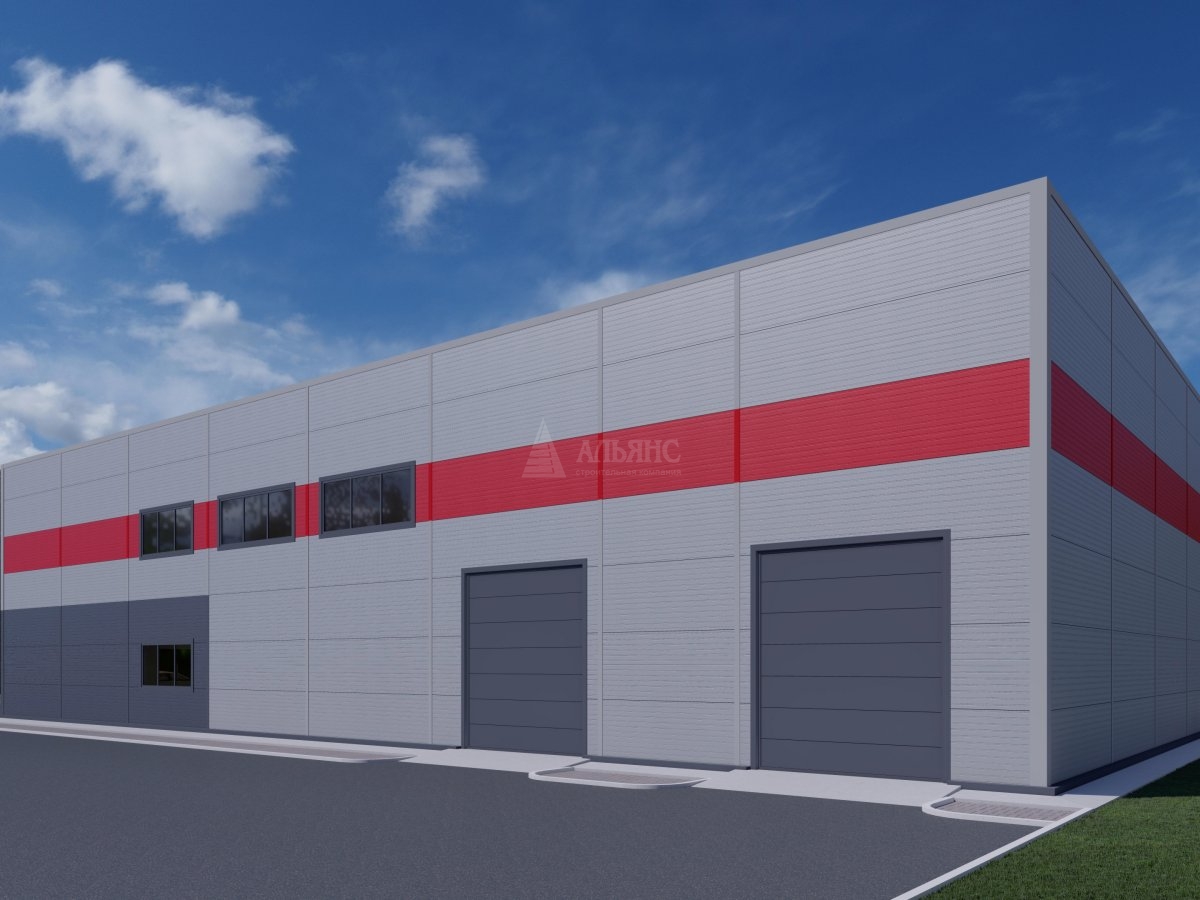 3D визуализация Производственный цех из сэндвич панелей - фото 3