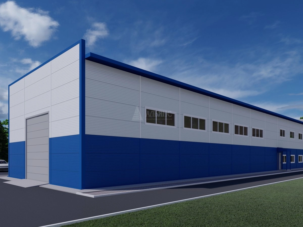 3D визуализация Склад из сэндвич панелей - фото 3