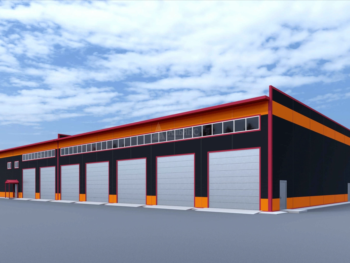 3D визуализация СТО с АБК из сэндвич-панелей - фото 5