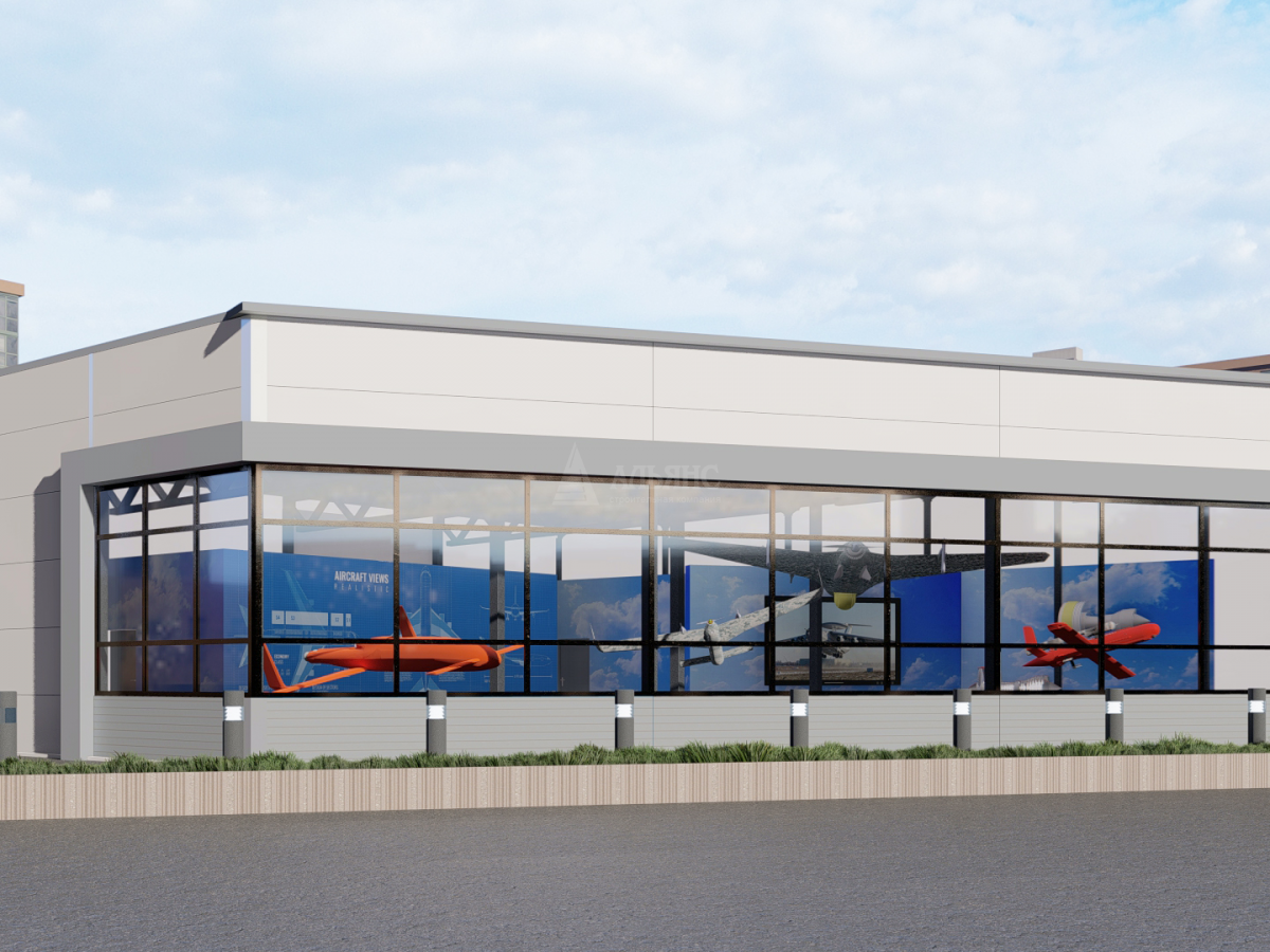 3D визуализация Проект музея из сэндвич-панелей - фото 3